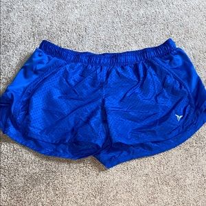 blue athletic shorts